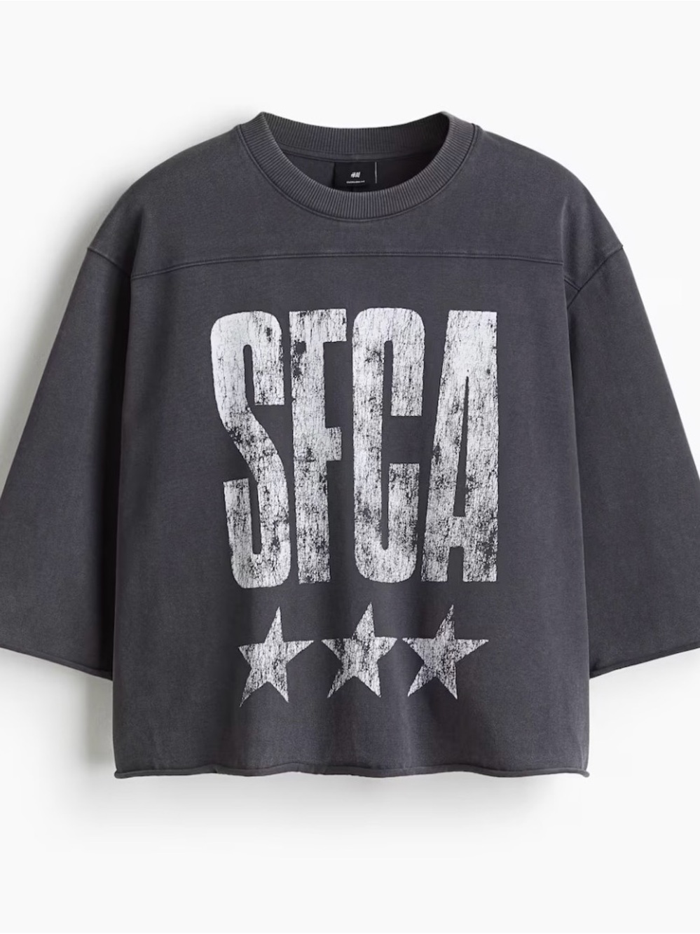 H&M Kids Dark Gray 'SFCA' Graphic Sweatshirt with Stars